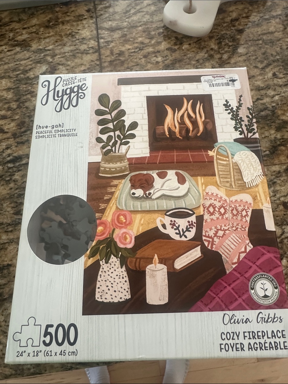 Hygge Cozy Fireplace 500-Piece Puzzle by Olivia Gibbs - Multicolor